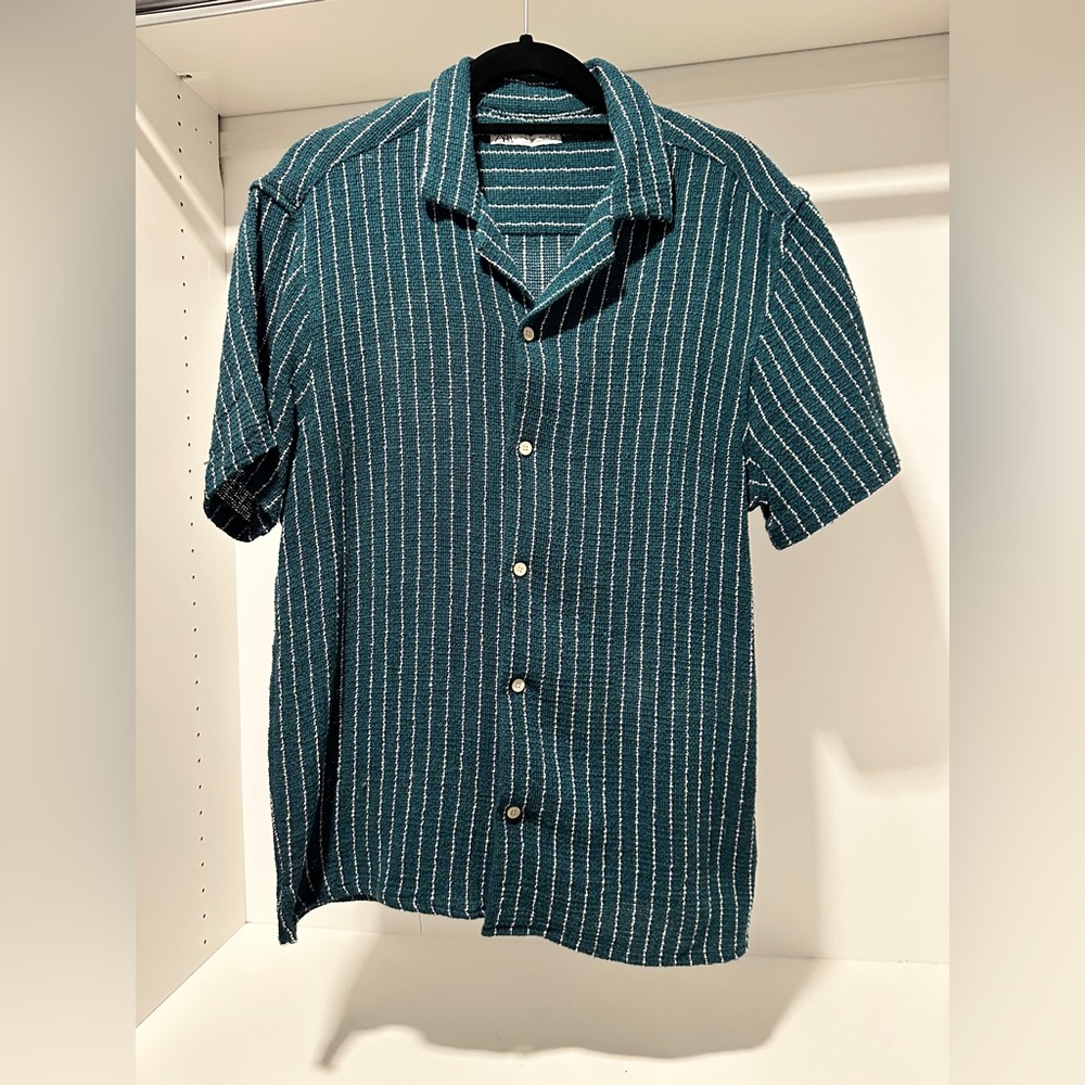Men’s s/s knit camp collar shirt